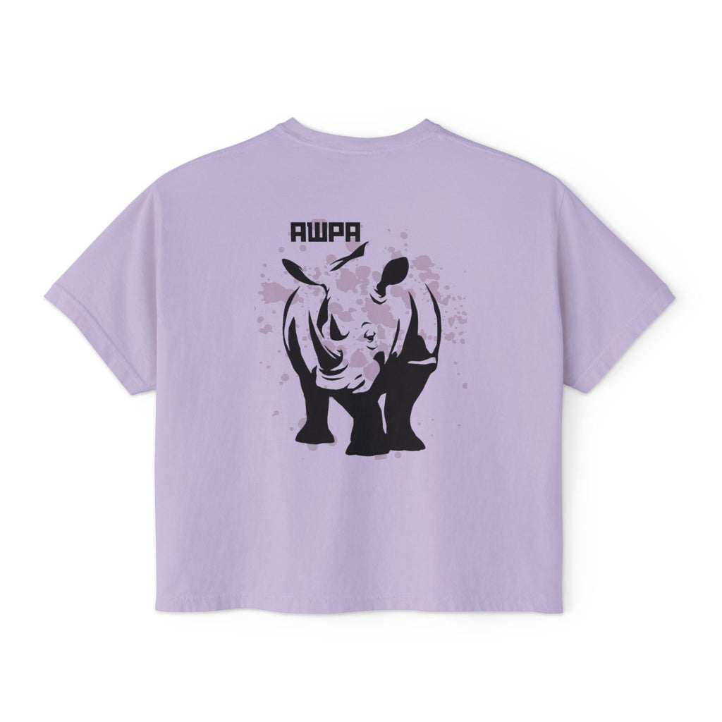 AWPA Women's Boxy Tee - Artistic Graphic Crop Top, Casual Style, Trendy Outfits, Gift for Her, Summer Wear