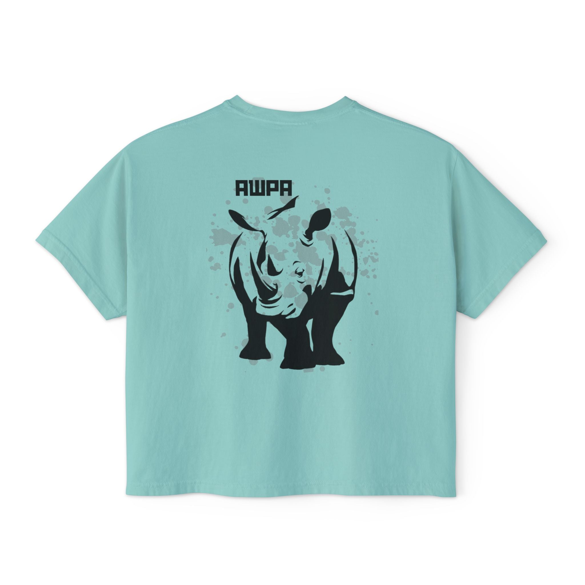 AWPA Women's Boxy Tee - Artistic Graphic Crop Top, Casual Style, Trendy Outfits, Gift for Her, Summer Wear