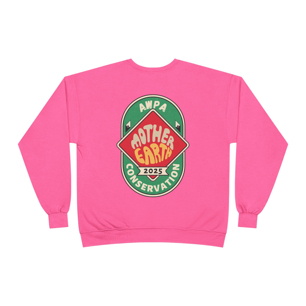 Eco-Friendly Mother Earth Crewneck Sweatshirt, Sustainable Fashion, Gift for Nature Lovers, Earth Day Apparel, Conservation Sweatshirt