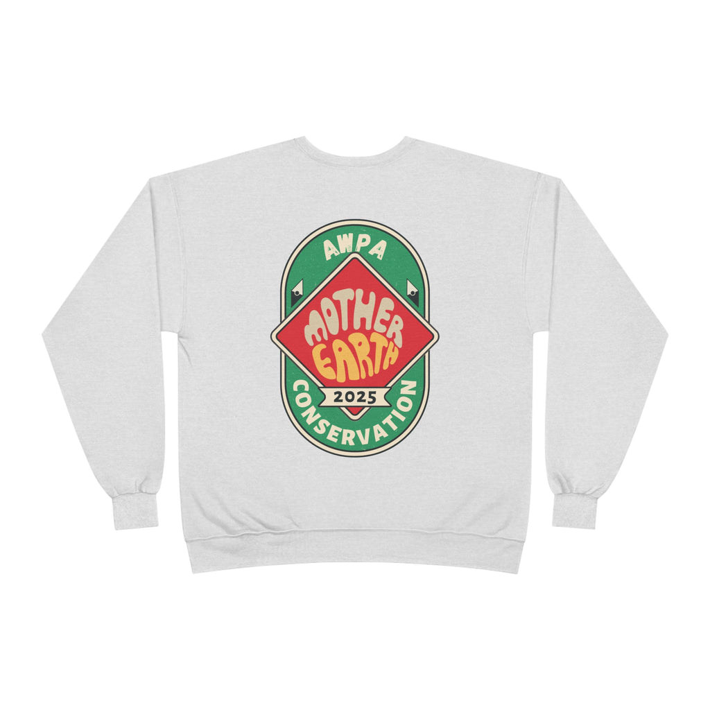 Eco-Friendly Mother Earth Crewneck Sweatshirt, Sustainable Fashion, Gift for Nature Lovers, Earth Day Apparel, Conservation Sweatshirt