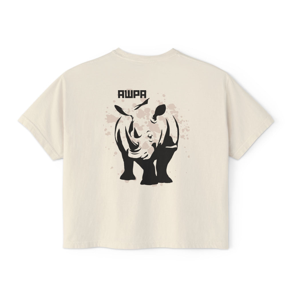 AWPA Women's Boxy Tee - Artistic Graphic Crop Top, Casual Style, Trendy Outfits, Gift for Her, Summer Wear