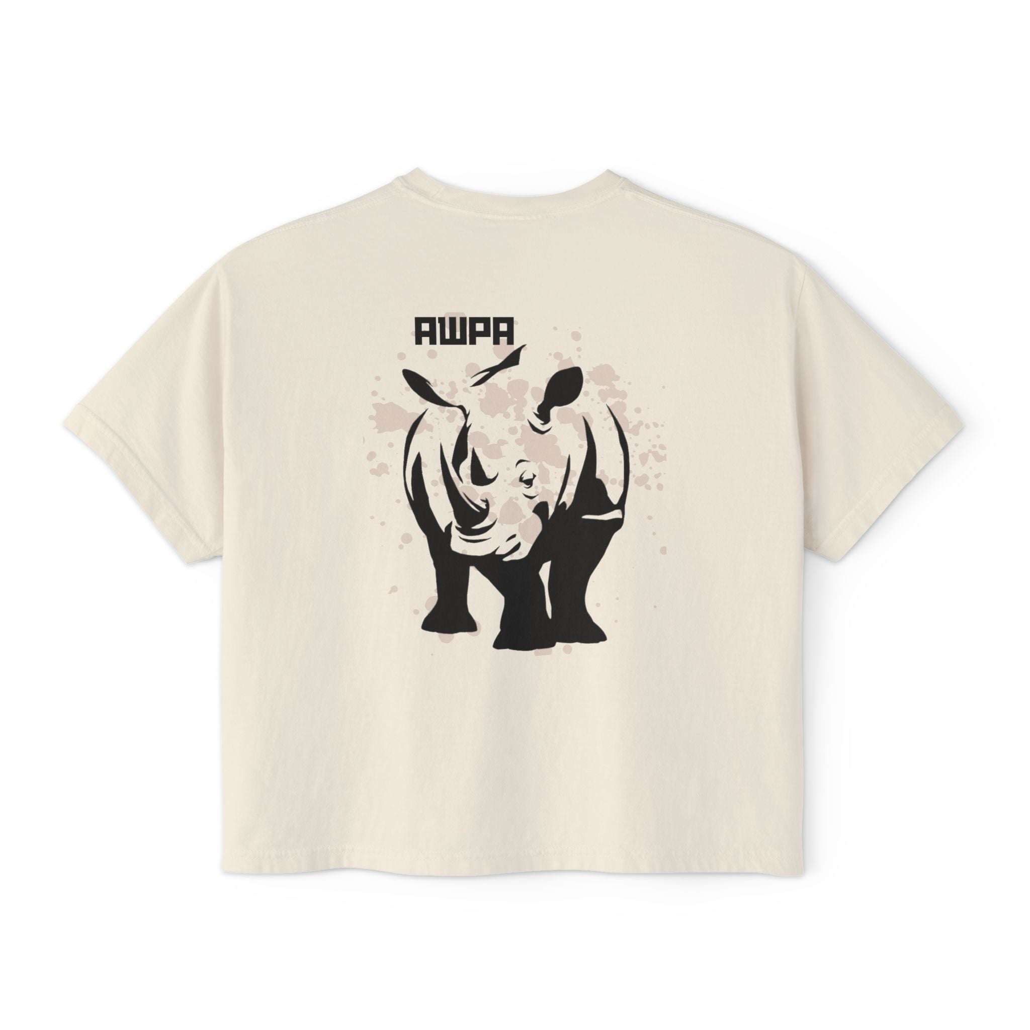 AWPA Women's Boxy Tee - Artistic Graphic Crop Top, Casual Style, Trendy Outfits, Gift for Her, Summer Wear