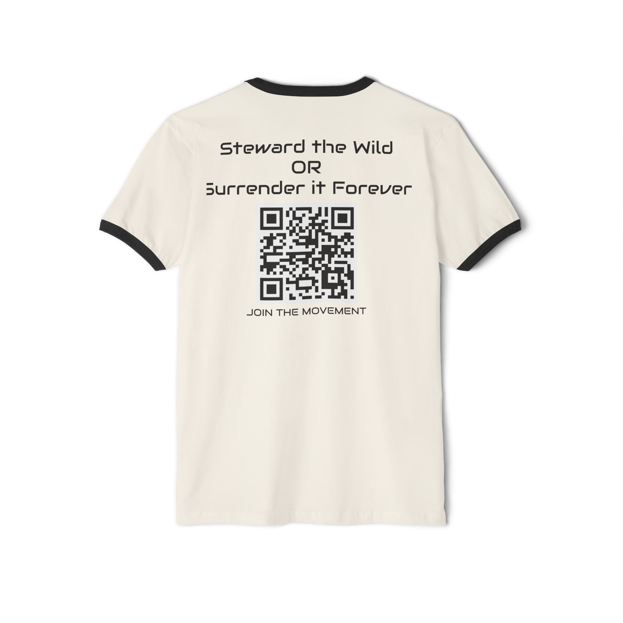 Eco-Friendly Giraffe Ringer T-Shirt, Animal Lover Gift, Nature Conservation Tee, Fun Casual Wear, Unique Graphic Shirt