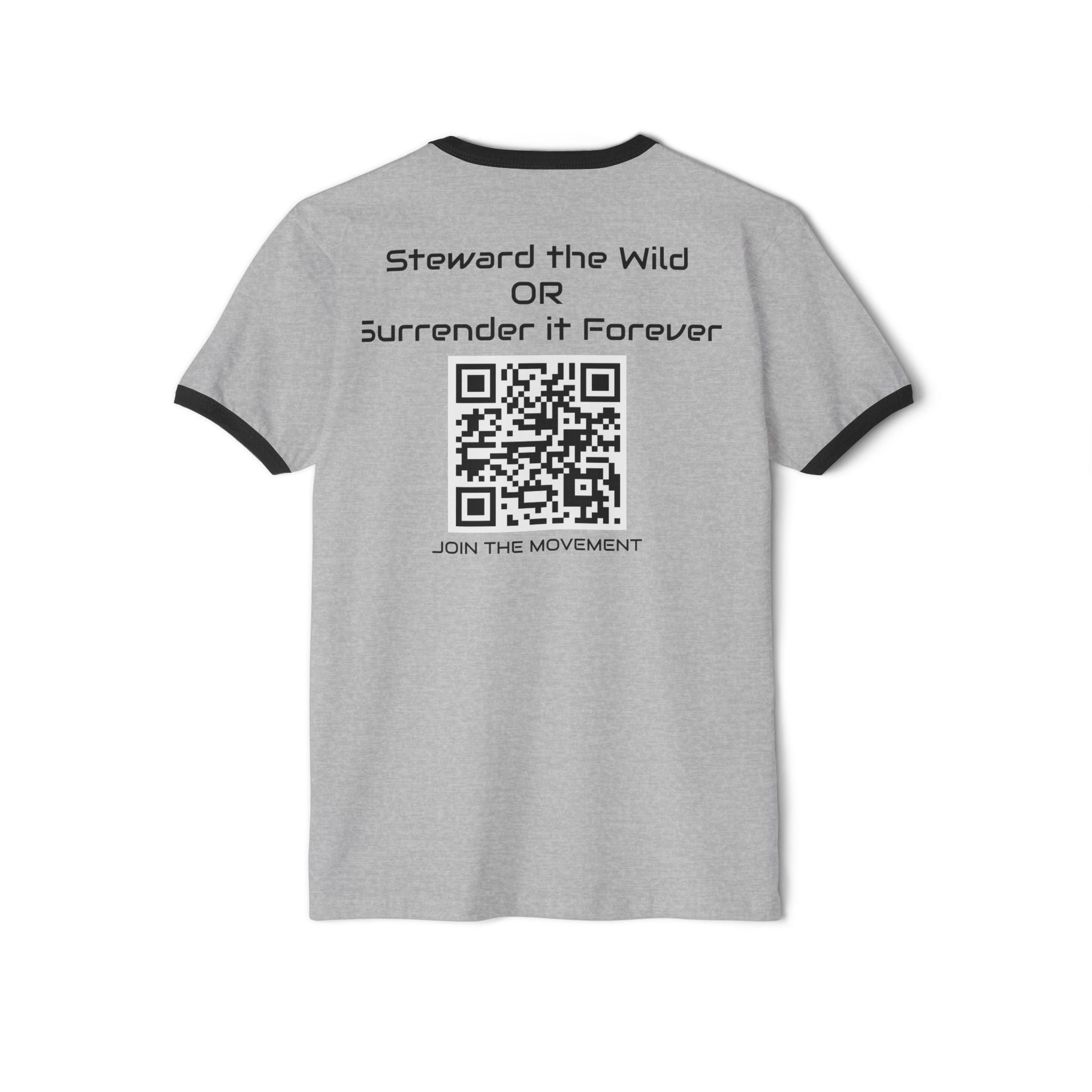 Eco-Friendly Giraffe Ringer T-Shirt, Animal Lover Gift, Nature Conservation Tee, Fun Casual Wear, Unique Graphic Shirt
