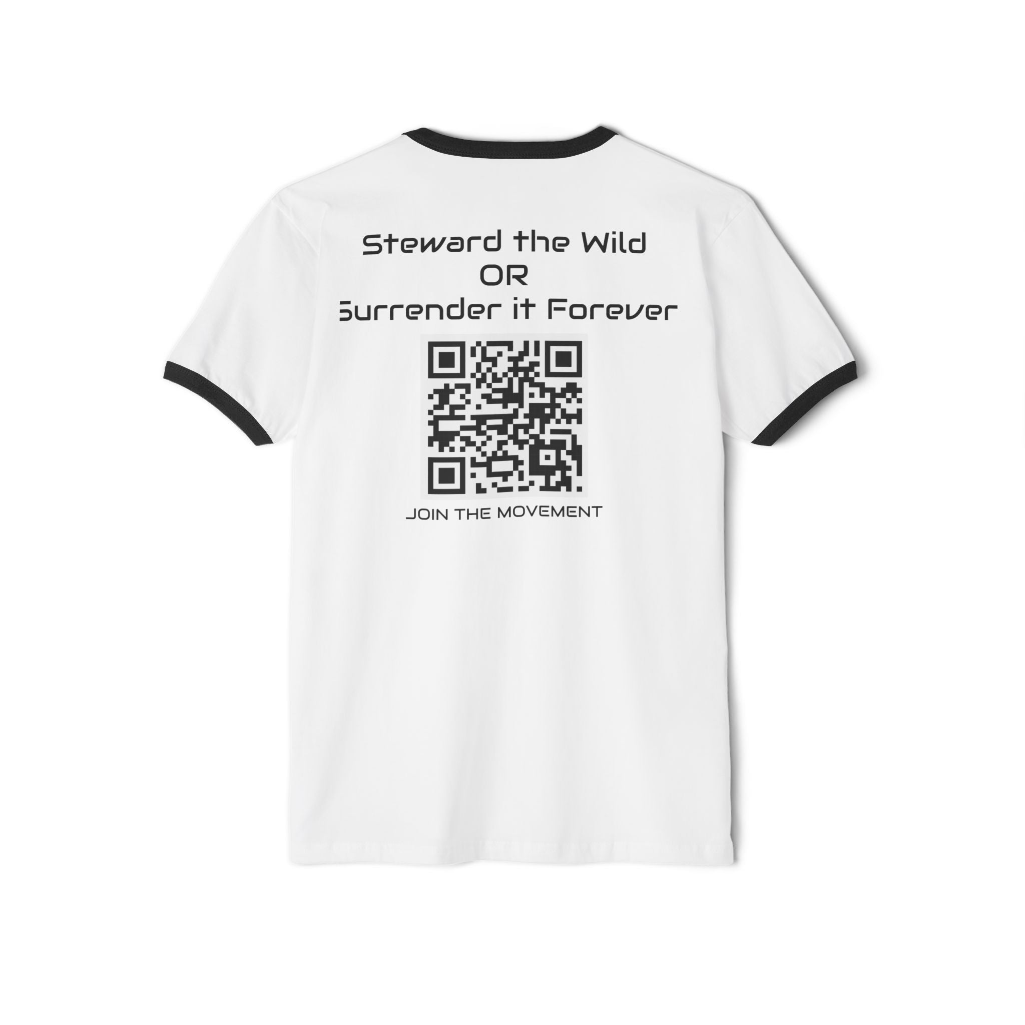 Eco-Friendly Giraffe Ringer T-Shirt, Animal Lover Gift, Nature Conservation Tee, Fun Casual Wear, Unique Graphic Shirt