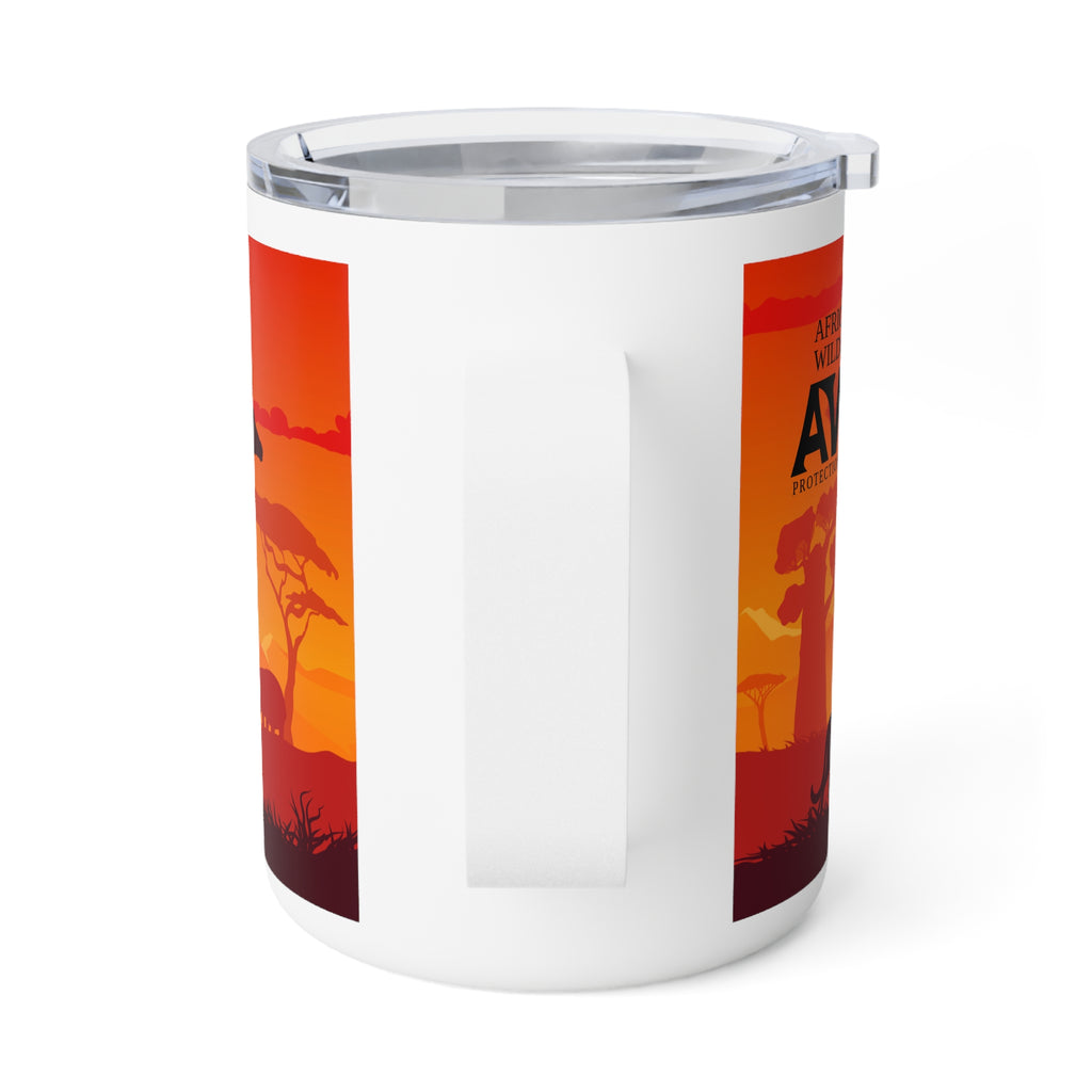 Safari Sunset Insulated Coffee Mug, 10oz - Wildlife Lover's Gift, Adventure Travel Mug, Camping & Outdoor Needs