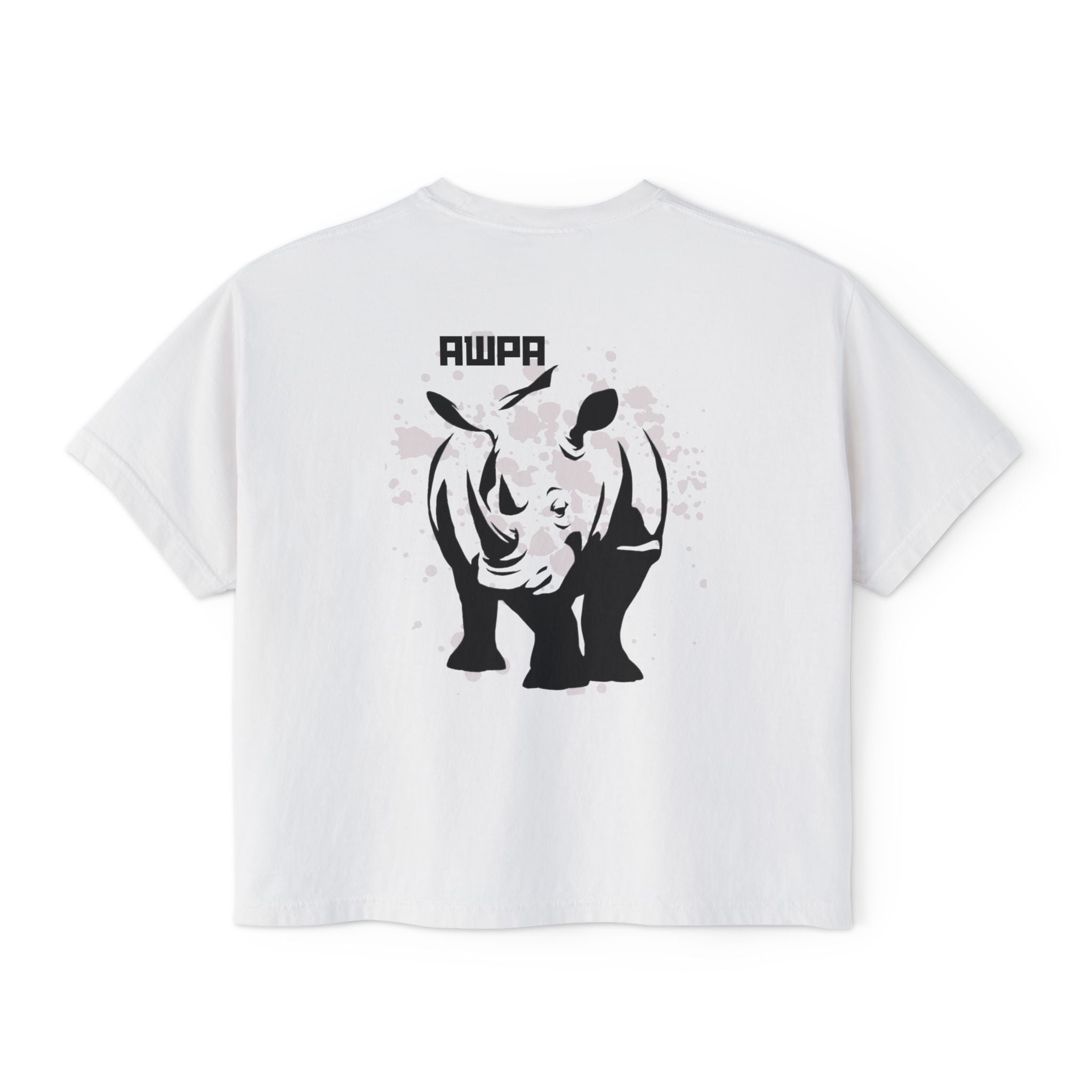 AWPA Women's Boxy Tee - Artistic Graphic Crop Top, Casual Style, Trendy Outfits, Gift for Her, Summer Wear